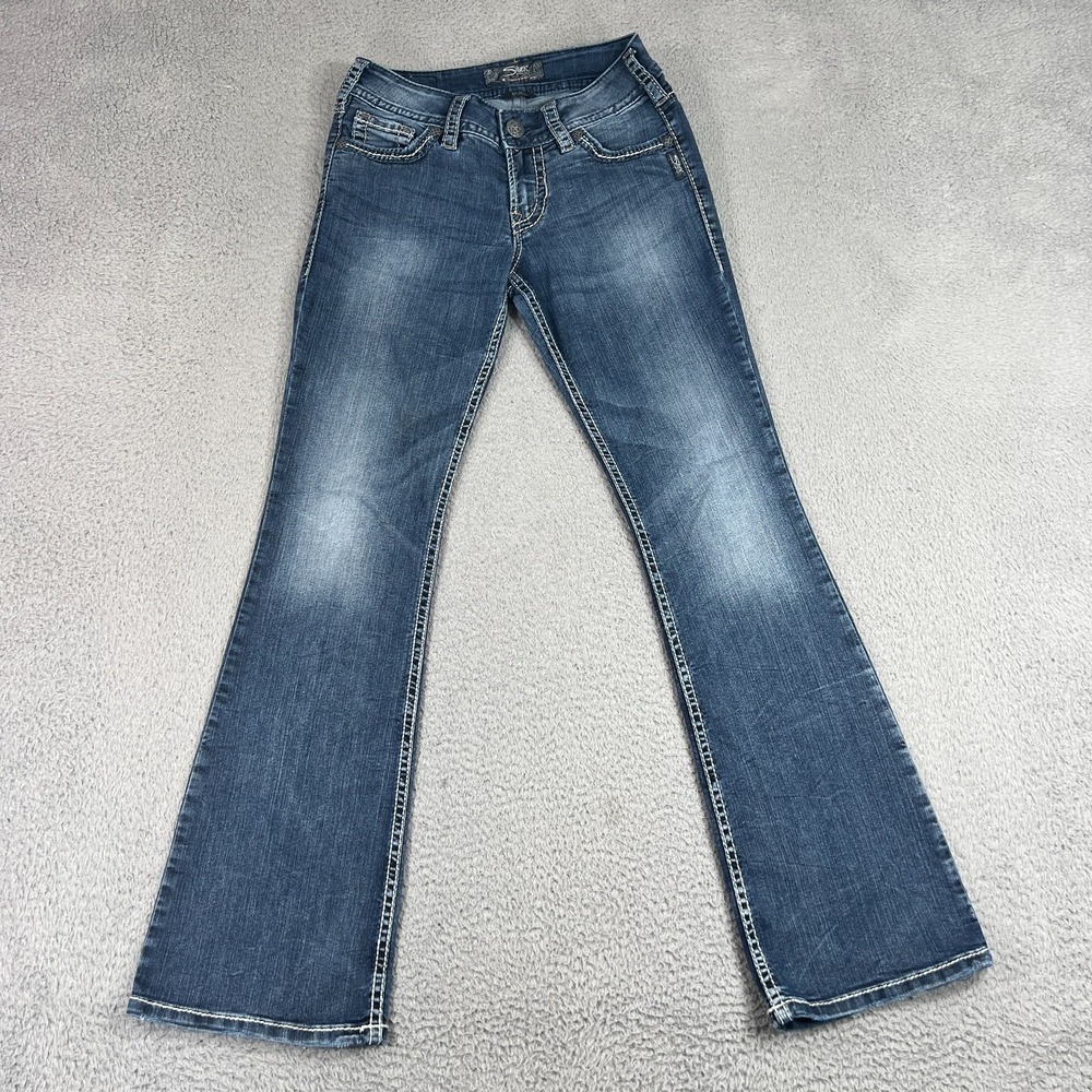 Silver Jeans Co Suki Mid Slim Boot Medium Wash Denim 29x30" SZ 26